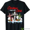 Jesus Christmas Begins With Christ Snowman Christian Cross Shirt Product Photo 1
