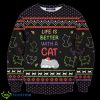 Life Is Better With A Cat Merry Christmas Lovely Ugly Christmas Sweater Product Photo 1