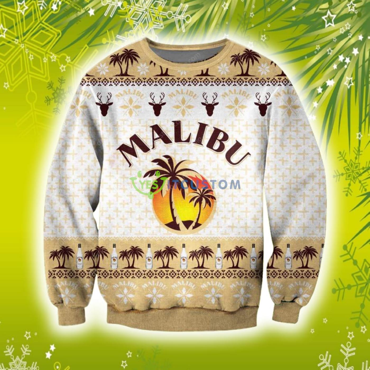 Malibu Rum 3D Christmas Knitting Pattern Ugly Sweater Sweatshirt 3 Malibu Rum 3D Christmas Knitting Pattern Ugly Sweater Sweatshirt Product Photo 1