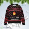 May All Your Bacon Burn Christmas Gift Ugly Christmas Sweater Product Photo 1
