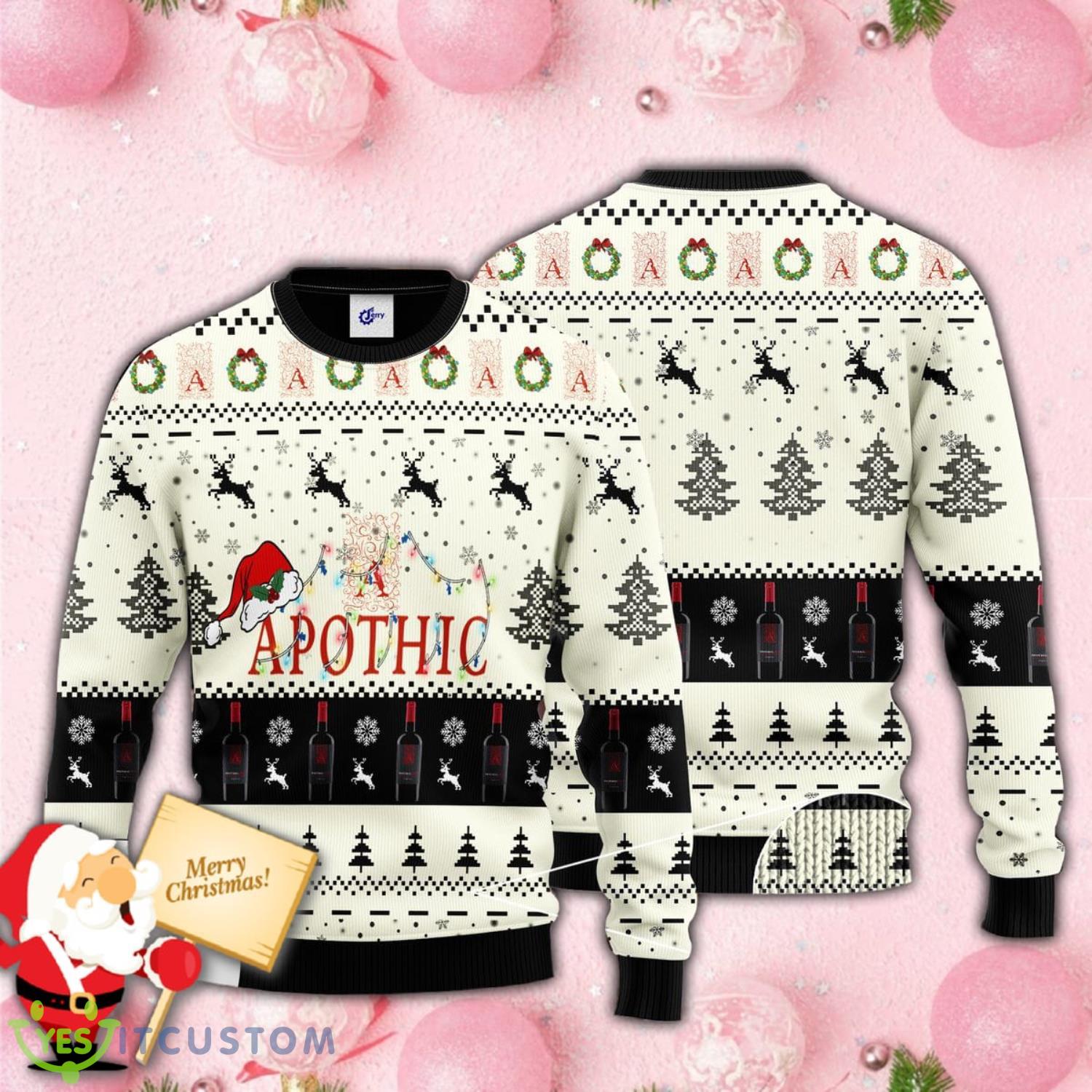Merry Christmas Apothic Santa Hat Christmas Knitted Ugly Christmas Weater 2 Merry Christmas Apothic Santa Hat Christmas Knitted Ugly Christmas Weater Product Photo 1