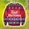 Pabst Blue Ribbon Beer 3D Christmas Knitting Pattern Ugly Sweater Sweatshirt Product Photo 1