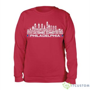 Philadelphia City Skyline Shirt, Philadelphia Baseball Team All Time Legends Product Photo 3