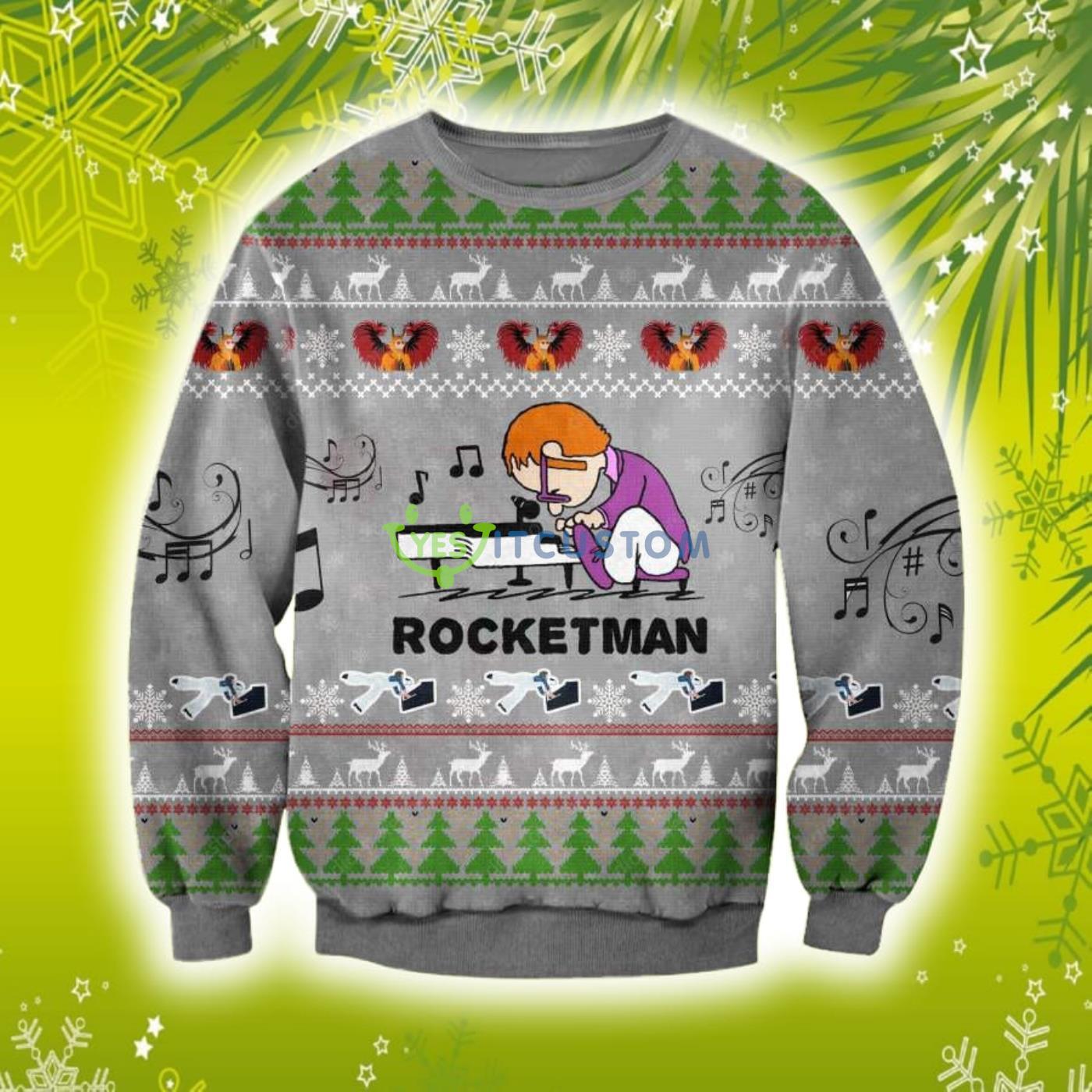 Rocket Man 3D Christmas Knitting Pattern Ugly Sweater Sweatshirt 3 Rocket Man 3D Christmas Knitting Pattern Ugly Sweater Sweatshirt Product Photo 1