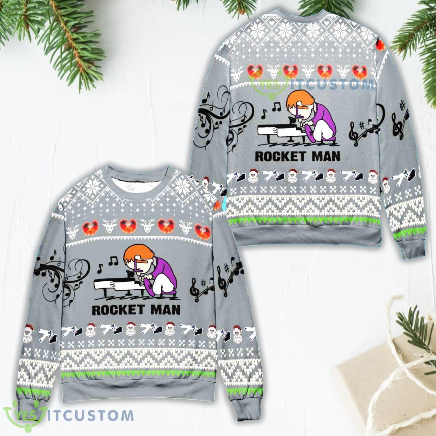 Rocket Man Christmas Gift Ugly Christmas Sweater 3 Rocket Man Christmas Gift Ugly Christmas Sweater Product Photo 1