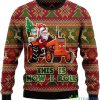 Santa Claus Drive Truck Christmas Sweater for Men Women Product Photo 1
