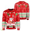 Santa Dancing Merry Christmas Mele Kilikimaka All Over Print 3D Ugly Sweater Product Photo 1