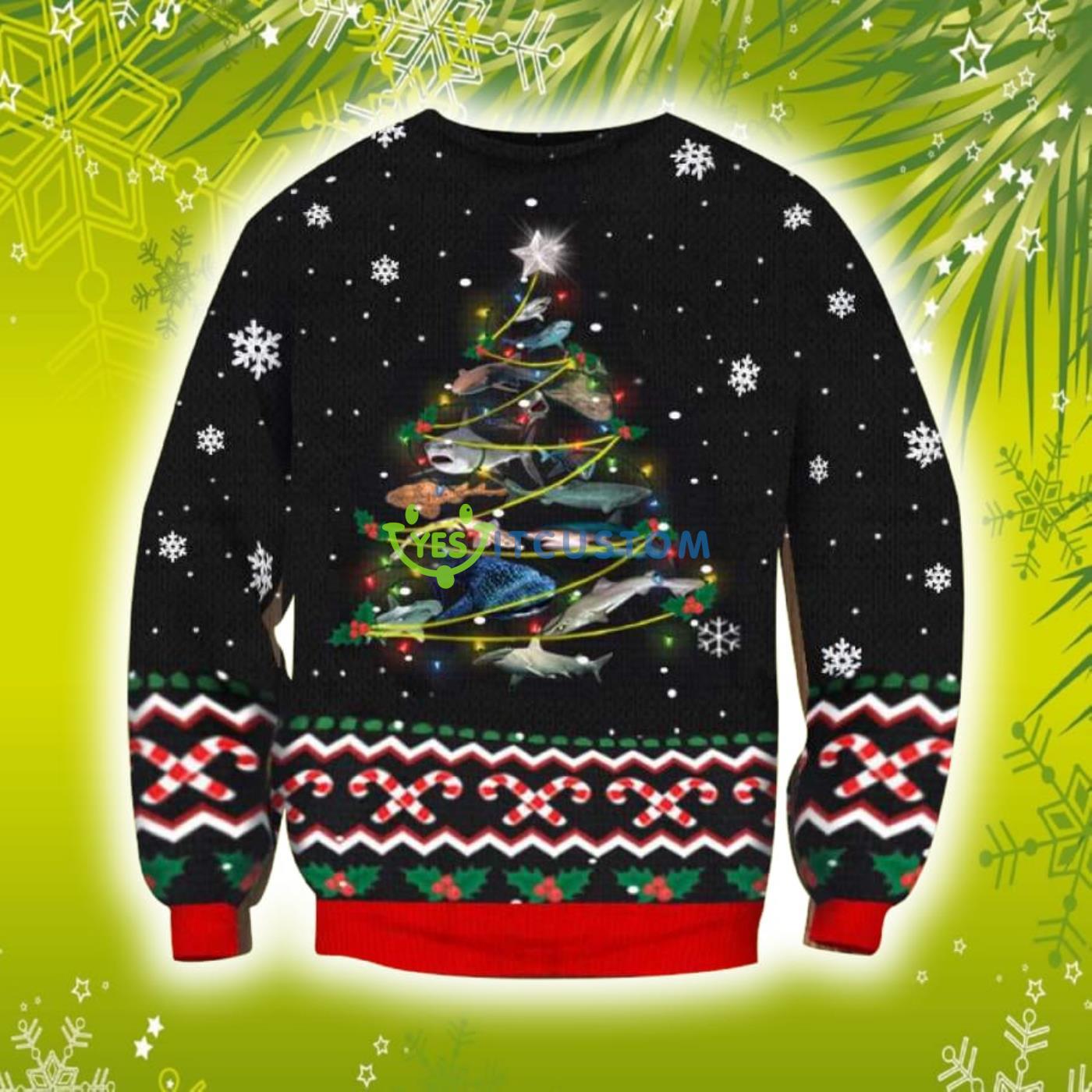 Shark Christmas Tree Sweatshirt 3D Christmas Knitting Pattern Ugly Sweater Sweatshirt 2 Shark Christmas Tree Sweatshirt 3D Christmas Knitting Pattern Ugly Sweater Sweatshirt Product Photo 1