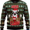 Sloth Santa Claus All Over Print Ugly Christmas Sweater Product Photo 1