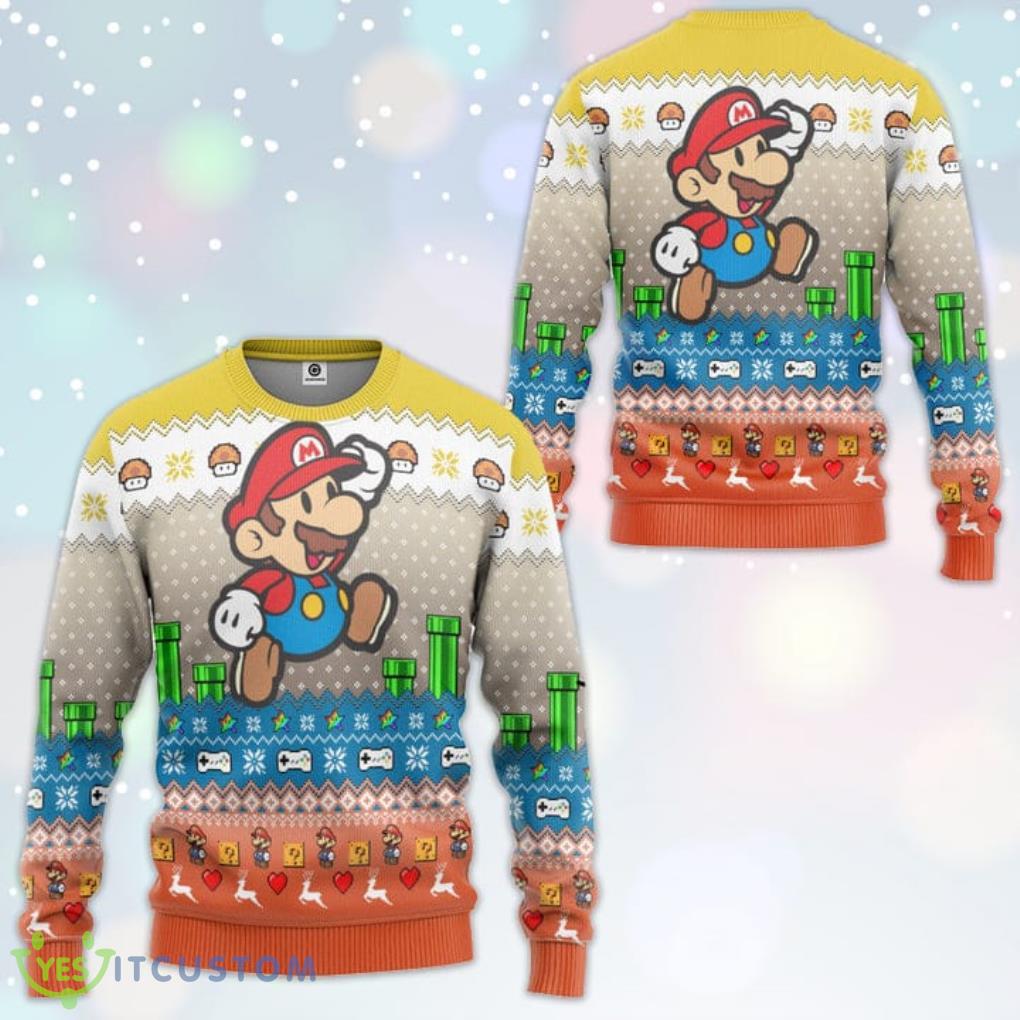 Super Mario Funny Ugly Christmas Sweater 3 Super Mario Funny Ugly Christmas Sweater Product Photo 1