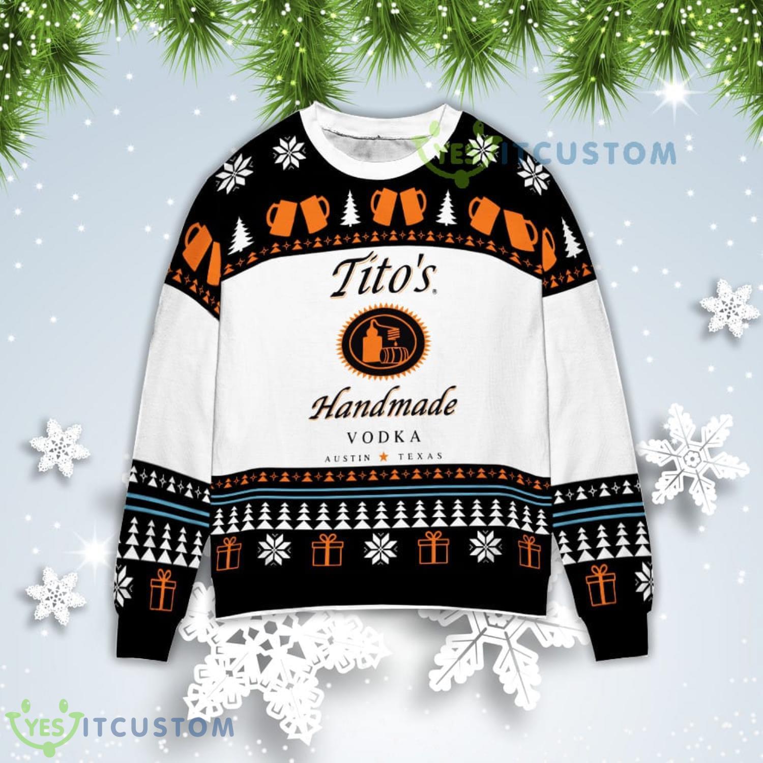 Titos Christmas Gift Ugly Christmas Sweater 3 Titos Christmas Gift Ugly Christmas Sweater Product Photo 1
