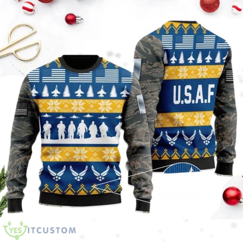 Us A.F Air Force All Over Print 3D Ugly Christmas Sweater 3 Us A.F Air Force All Over Print 3D Ugly Christmas Sweater Product Photo 1