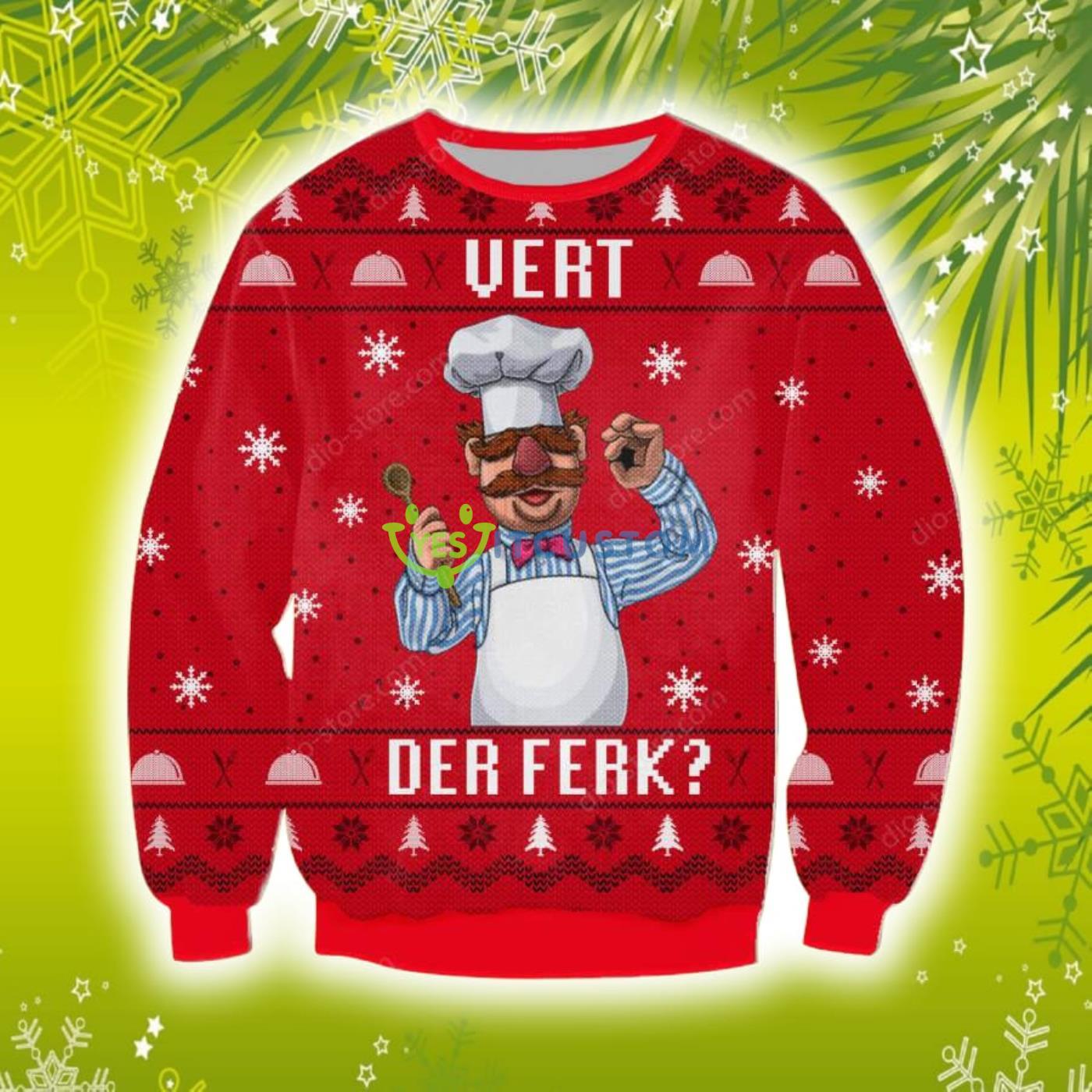 Vert Der Ferk Knitting Pattern 3D Print Ugly Sweater Sweatshirt 2 Vert Der Ferk Knitting Pattern 3D Print Ugly Sweater Sweatshirt Product Photo 1