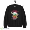 Arizona Cardinals Pretty Baby Yoda Play Rugby Merry Christmas Shirt - G185 Unisex Heavy Blend Crewneck Sweatshirt
