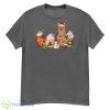 Australian Terrier Dog Coffee Christmas With Santa Hat Shirt - G500 Men’s Classic T-Shirt-1