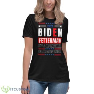 Biden Fetterman 2024 It's A No Brainer Political Humor, Cool Shirt - Women's Relaxed Short Sleeve Jersey Tee