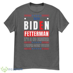 Biden Fetterman 2024 It's A No Brainer Political Humor, Cool Shirt - G500 Men’s Classic T-Shirt-1