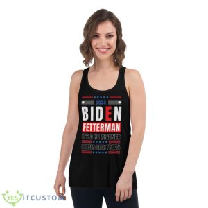 Biden Fetterman 2024 It's A No Brainer Political Humor, Cool Shirt - Women's Flowy Racerback Tank