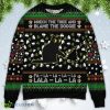 Black Cat Wreck The Tree And Blame The Doggie Merry Christmas Sweatshirt Sweater Product Photo 1