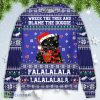 Black Cat Wreck The Tree And Blame The Doggies Christmas Sweatshirt Sweater Product Photo 1
