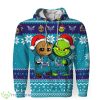 Charlotte Hornets Baby Groot And Grinch Ugly Christmas 3D Hoodie Product Photo 1