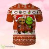Chicago Bears Baby Groot And Grinch Ugly Christmas 3D T-Shirts Product Photo 1