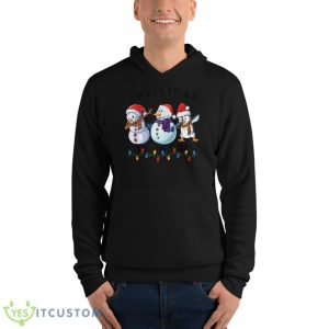 Chillin' With My Snowmies Christmas Matching Family Snowman Shirt - Unisex Fleece Pullover Hoodie