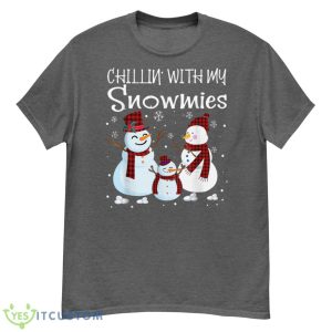 Chillin With My Snowmies Family Pajamas Snowman Christmas Shirt - G500 Men’s Classic T-Shirt-1