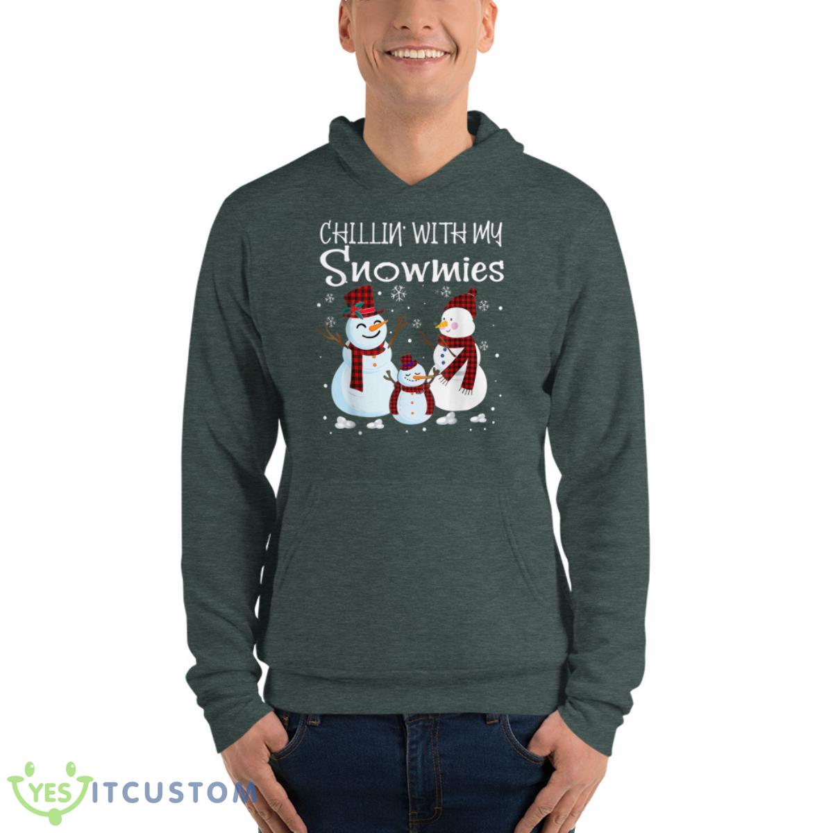 Chillin With My Snowmies Family Pajamas Snowman Christmas Shirt 7 Chillin With My Snowmies Family Pajamas Snowman Christmas Shirt - Unisex Fleece Pullover Hoodie-1