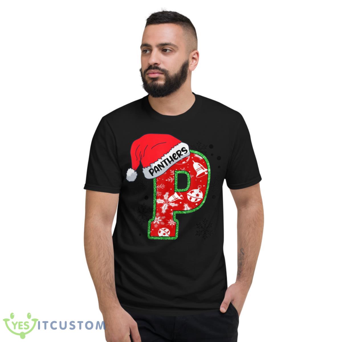 Christmas Mascot Santa Hat Xmas Panthers Shirt 4 Christmas Mascot Santa Hat Xmas Panthers Shirt - Short Sleeve T-Shirt