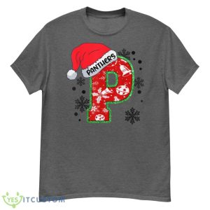 Christmas Mascot Santa Hat Xmas Panthers Shirt - G500 Men’s Classic T-Shirt-1