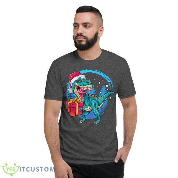 Christmas Santa Saurus Rex Shirt - Short Sleeve T-Shirt-1