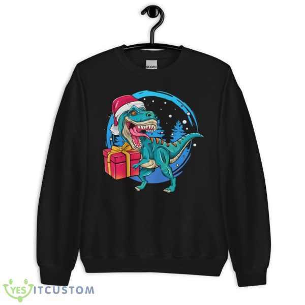 Christmas Santa Saurus Rex Shirt - Unisex Crewneck Sweatshirt