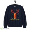 Christmas Spirit Reindeer Bulleit Bourbon Whisky Christmas Sweatshirt - G185 Crewneck Sweatshirt-1