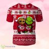 Cincinnati Reds Baby Groot And Grinch Ugly Christmas 3D T-Shirts Product Photo 1