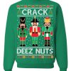 Crack Deez Nuts Ugly Christmas Sweatshirt Product Photo 1