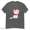 Cute Christmas Cat Reindeer Antlers Shirt - G500 Men’s Classic T-Shirt-1