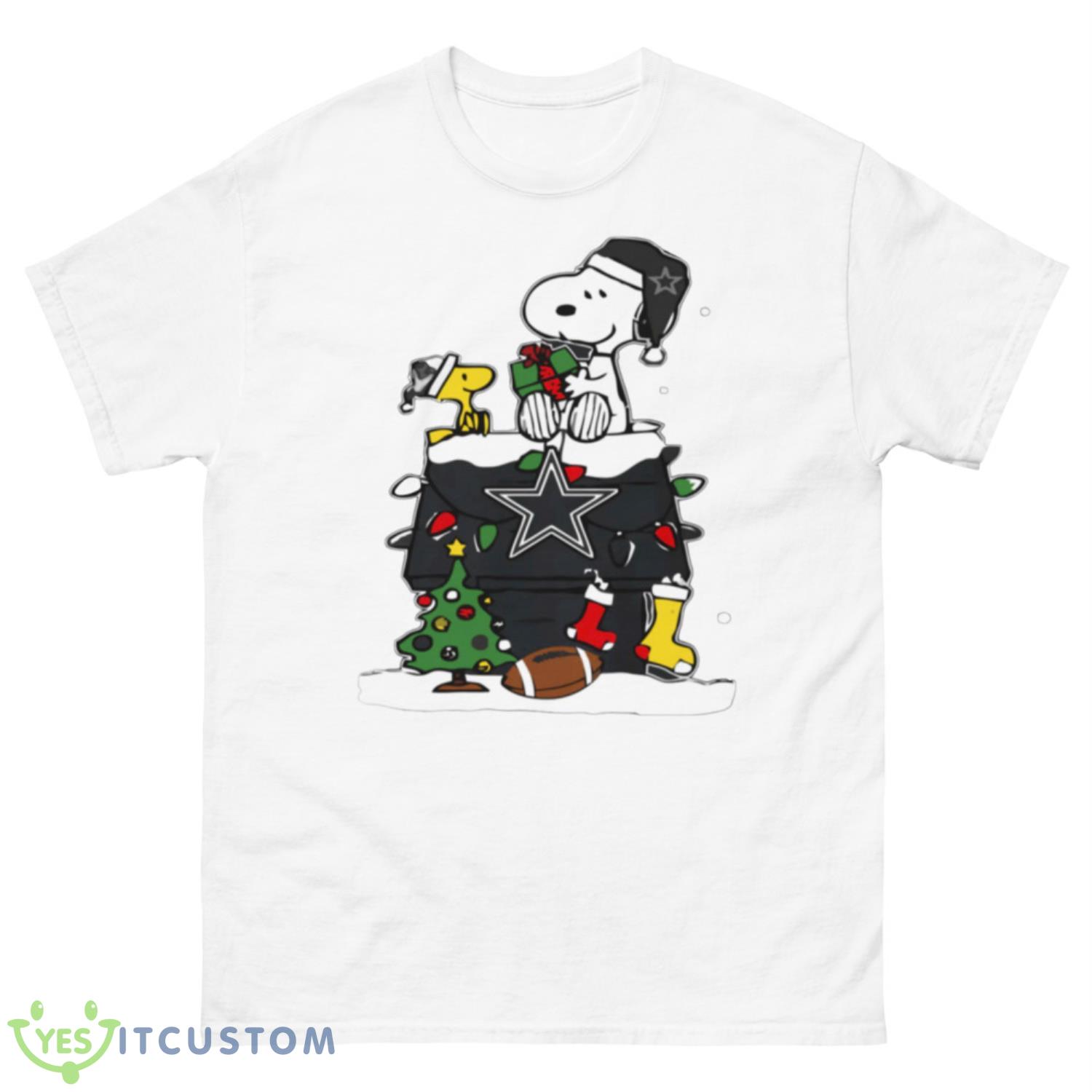 Dallas Cowboys Snoopy Dog Pine Tree Christmas Shirt 9 Dallas Cowboys Snoopy Dog Pine Tree Christmas Shirt Product Photo 2