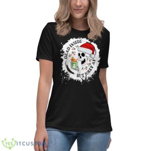 Dead Inside But Jolly AF, Funny Christmas Grunge Shirt - Women's Relaxed Short Sleeve Jersey Tee