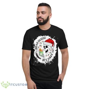 Dead Inside But Jolly AF, Funny Christmas Grunge Shirt - Short Sleeve T-Shirt