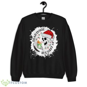 Dead Inside But Jolly AF, Funny Christmas Grunge Shirt - Unisex Crewneck Sweatshirt