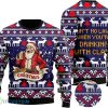 Drinking with Claus Ugly Christmas Sweater Product Photo 1