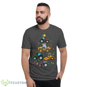 Farm Tractor Christmas Tree Farming Boys Girls Toddler Shirt - Short Sleeve T-Shirt-1