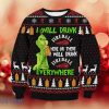 Fireball Grinch All Over Print Ugly Sweater Product Photo 1