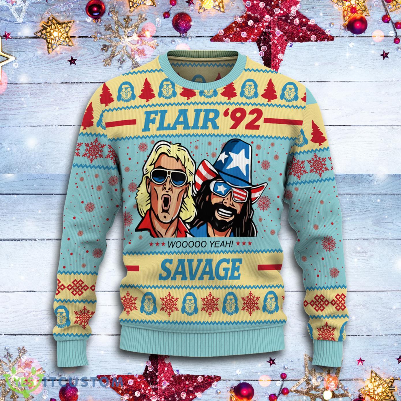 Flair 92 Savage Christmas Gift Ugly Christmas Sweater 8 Flair 92 Savage Christmas Gift Ugly Christmas Sweater Product Photo 2