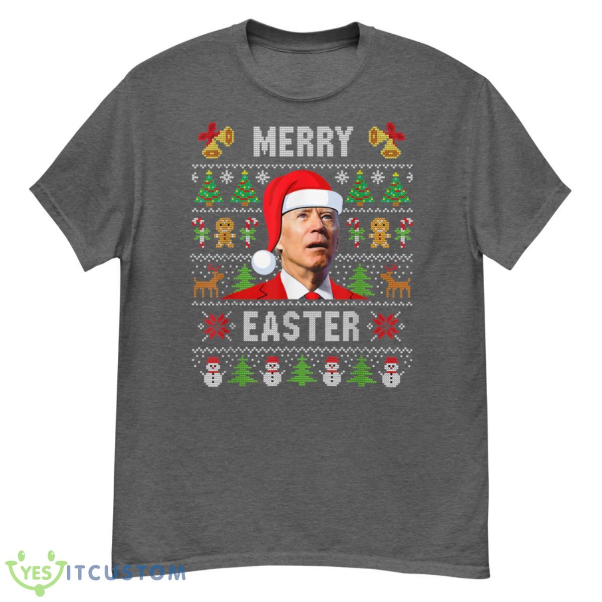 Funny Joe Biden Happy Easter Ugly Christmas Sweater Shirt 11 Funny Joe Biden Happy Easter Ugly Christmas Sweater Shirt - G500 Men’s Classic T-Shirt-1