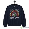 Funny One Merry Teacher-Rainbow Christmas Tree Xmas Sweatshirt - G185 Unisex Heavy Blend Crewneck Sweatshirt-1