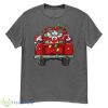 Funny Rudolph Reindeer on Red Truck Christmas Light Kids Shirt - G500 Men’s Classic T-Shirt-1