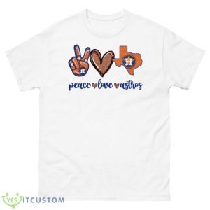 Glitter Peace Love Astros Houston Astros T-Shirt Product Photo 2