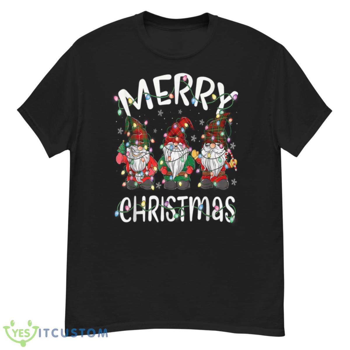 Gnome Christmas Lights Merry Christmas Buffalo Plaid Pajama Shirt 2 Gnome Christmas Lights Merry Christmas Buffalo Plaid Pajama Shirt - G500 Men’s Classic T-Shirt